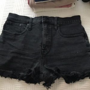 Madewell black denim short